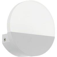 Loops Wall Light Colour White Shade Satined Plastic Bulb LED 1x4.5W Included