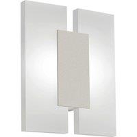Loops Wall Light Colour Satin Nickel Shade Satined Plastic Bulb LED 2x4.5W Included in Metallics