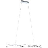 Loops Pendant Light Colour Chrome Shade White Plastic Bulb LED 3x13W Included
