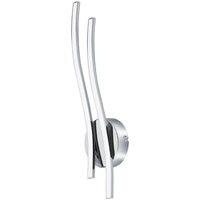Loops Wall Light Colour Chrome Plated Shade White Plastic Bulb LED 2x5W Included