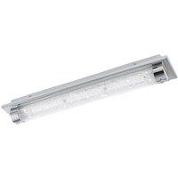Loops Wall Flush Ceiling Light Colour Chrome Shade Clear Plastic Crystal Bulb LED 19W
