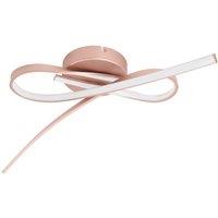 Loops Flush Ceiling Light Colour Rose Gold Shade White Plastic Bulb LED 2x11W