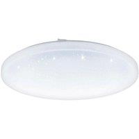 Loops Wall Flush Ceiling Light White Shade White Plastic Crystal Effect LED 33.5W