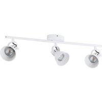 Loops Flush 3 Spot Ceiling Light Colour White Shade Bulb GU10 3x3.3W Included