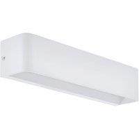 Loops Wall Light Colour White Oblong Box Shape Snug Fitting Bulb LED 12W Included