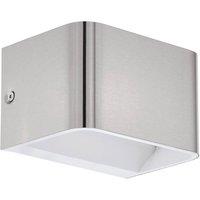 Loops Wall Light Colour Satin Nickel Front Cover Box Structure Bulb LED 6W Included in Metallics
