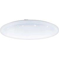 Loops Wall Flush Ceiling Light White Shade White Plastic Crystal Effect Bulb LED 49.5W