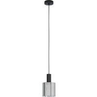 Loops Pendant Light Colour Black Shade Black Transparent Glass Vaporized E27 1x40W