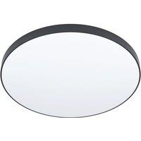 Loops Flush Ceiling Light Colour Black Shade White Plastic Bulb LED 36W Included