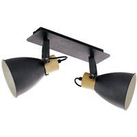 Loops Flush Ceiling Light Colour Anthracite Cream White Brown Shade Bulb E27 2x40W