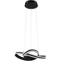 Loops Pendant Light Colour Black Shade White Plastic Bulb LED 2x18W Included