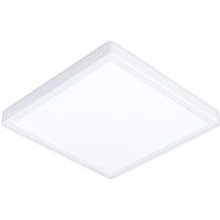 Loops Wall Flush Ceiling Light White Shade Square White Plastic Bulb LED 20W Included