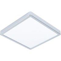 Loops Wall Flush Ceiling Light Colour Chrome Shade White Plastic Bulb LED 20W