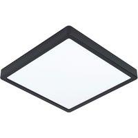 Loops Wall Flush Ceiling Light Colour Black Shade White Plastic Bulb LED 20W Included
