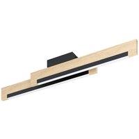 Loops Flush Ceiling Light Colour Black Brown Shade White Plastic Bulb LED 2x10W