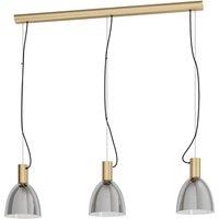 Loops Pendant Light Colour Bronzed Shade Black Transparent Glass Vaporized E27 3x40W