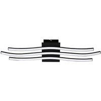 Loops Pendant Ceiling Light Colour Black Shade White Plastic Bulb LED 21W Included