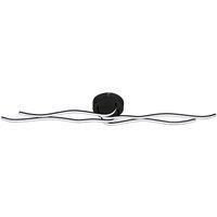 Loops Wall Flush Ceiling Light Colour Black Shade White Plastic Bulb LED 40W Included