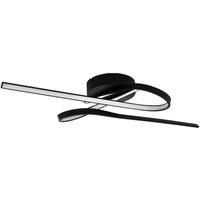 Loops Flush Ceiling Light Colour Black Shade White Plastic Bulb LED 23W Included