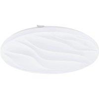 Loops Flush Ceiling Light Colour White Shade White Plastic Bulb LED 22W Included
