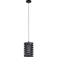 Loops Pendant Ceiling Light Colour Black Shade Slim Black Spirals Bulb E27 1x40W
