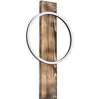 Loops Wall Light Colour Black Brown Rustic Shade White Plastic Bulb LED 1x12W