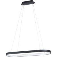 Loops Pendant Ceiling Light Colour Black Shade White Plastic Bulb LED 30W Included