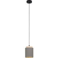 Loops Pendant Light Colour Black Brown Shade Cappuccino Fabric Bulb E27 1x40W