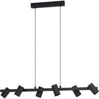 Loops Pendant Ceiling Light 6 Spots Track Colour Black Shade Bulb E14 6x25W