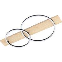 Loops Wall Flush Ceiling Light Black Brown Shade White Plastic LED 1x12W 1x12W