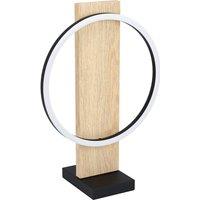 Loops Table Lamp Colour Black Brown Shade White Plastic Bulb LED 1x12W Included