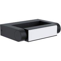 Loops IP44 Outdoor Wall Light Black Cast Aluminium 4.8W Built in LED Porch Lamp