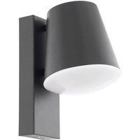 Loops IP44 Outdoor Wall Down Light Anthracite Zinc Plated Steel 1 x 10W E27 Bulb in Metallics
