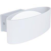 Loops IP44 Outdoor Wall Light White Aluminium & Steel 10W Built in LED Porch Lamp