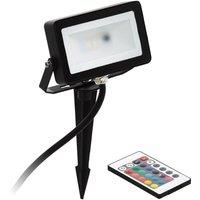 Loops IP44 Outdoor Recessed Ground Light Black Aluminium 10W Built in LED
