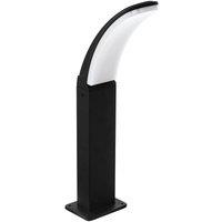 Loops IP44 Outdoor Pedestal Light Black Aluminium 11W Built in LED Wall Post Lamp