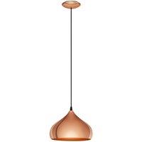 Loops Hanging Ceiling Pendant Light Polished Copper 1 x 60W E27 Hallway Feature Lamp
