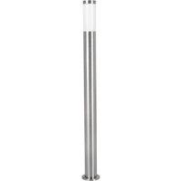 Loops IP44 Outdoor Bollard Light Stainless Steel 12W E27 1100mm Driveway Lamp Post in Metallics