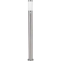 Loops IP44 Outdoor Bollard Light PIR Sensor Stainless Steel 12W E27 1100mm Lamp Post in Metallics