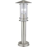 Loops IP44 Outdoor Bollard Light Stainless Steel 500mm 60W E27 Driveway Lamp Post in Metallics
