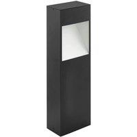 Loops IP44 Outdoor Pedestal Light Anthracite & White Square Post 10W Built in LED