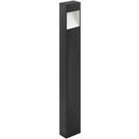 Loops IP44 Outdoor Pedestal Light Anthracite Tall Square Post 10W Built in LED