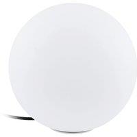 Loops IP65 Outdoor Garden Ball Light White Plastic 1 x 40W E27 Bulb 300mm Globe