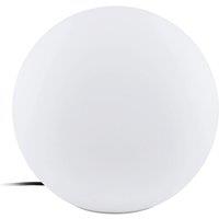 Loops IP65 Outdoor Garden Ball Light White Plastic 1 x 40W E27 Bulb 390mm Globe