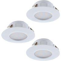 Loops 3 PACK Flush Ceiling Downlight White Round Spotlight 6W Built in LED