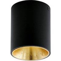 Loops Wall / Ceiling Light Black & Gold Round Downlight 3.3W Built in LED