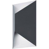 Loops IP44 Outdoor Wall Light Anthracite & White Trapeze 2.5W Built in LED