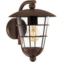 Loops IP44 Outdoor Wall Light Brown Fisherman Lantern 1 x 60W E27 Bulb Porch Lamp