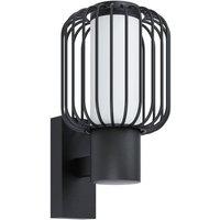Loops IP44 Outdoor Wall Light Black Zinc Steel Cage 1 x 28W E27 Bulb Porch Lamp