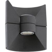 Loops IP44 Outdoor Up & Down Wall Light Anthracite Aluminium 2.5W Built in LED Lamp